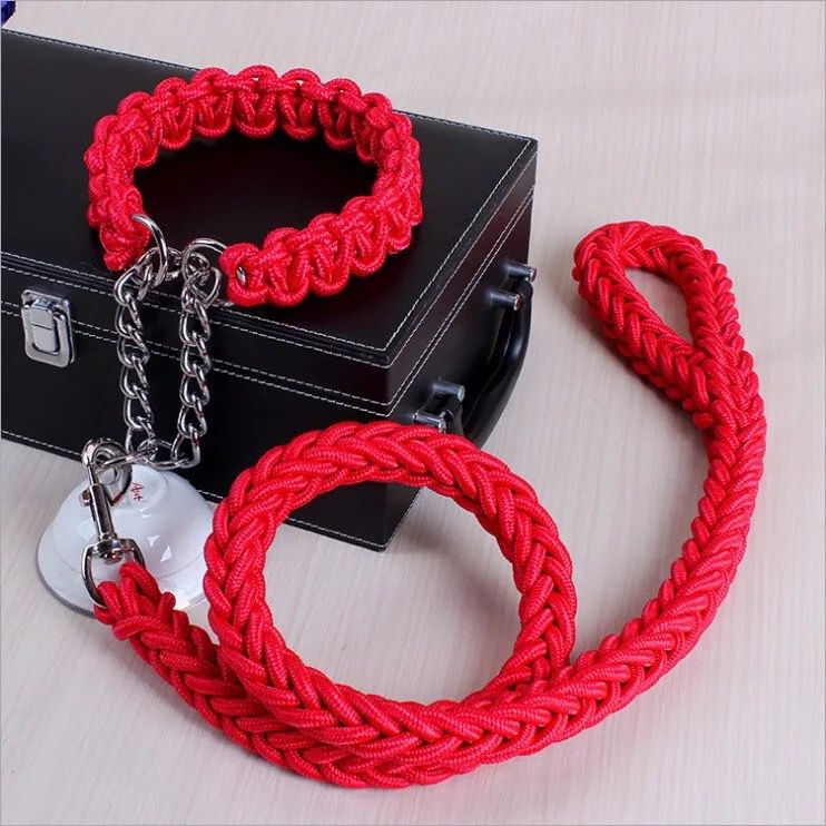 Woven Leash with choke Collar - Image 2
